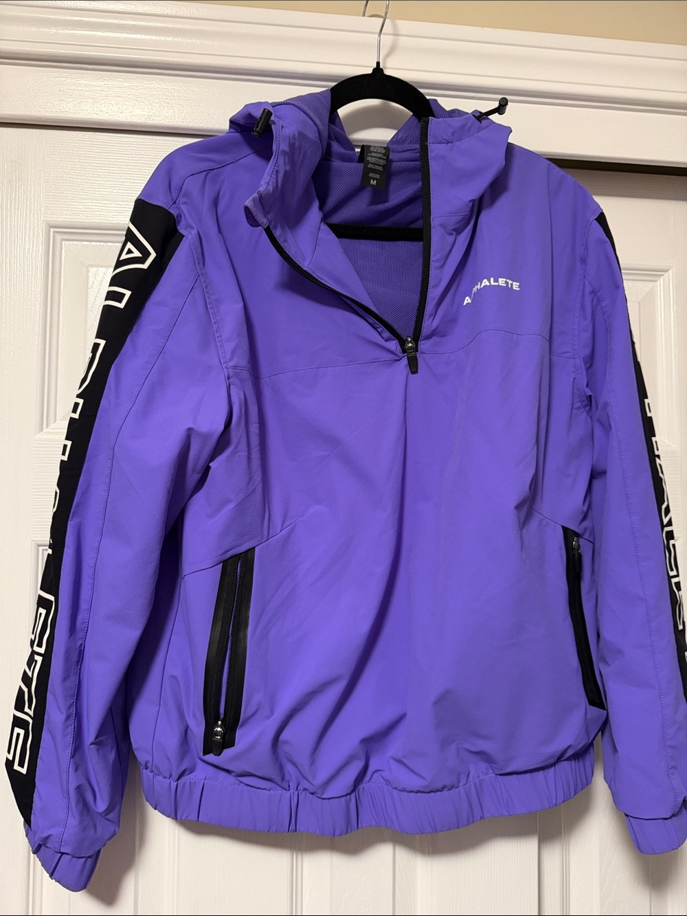 Alphalete Purple Kids Hooded Windbreaker Jacket